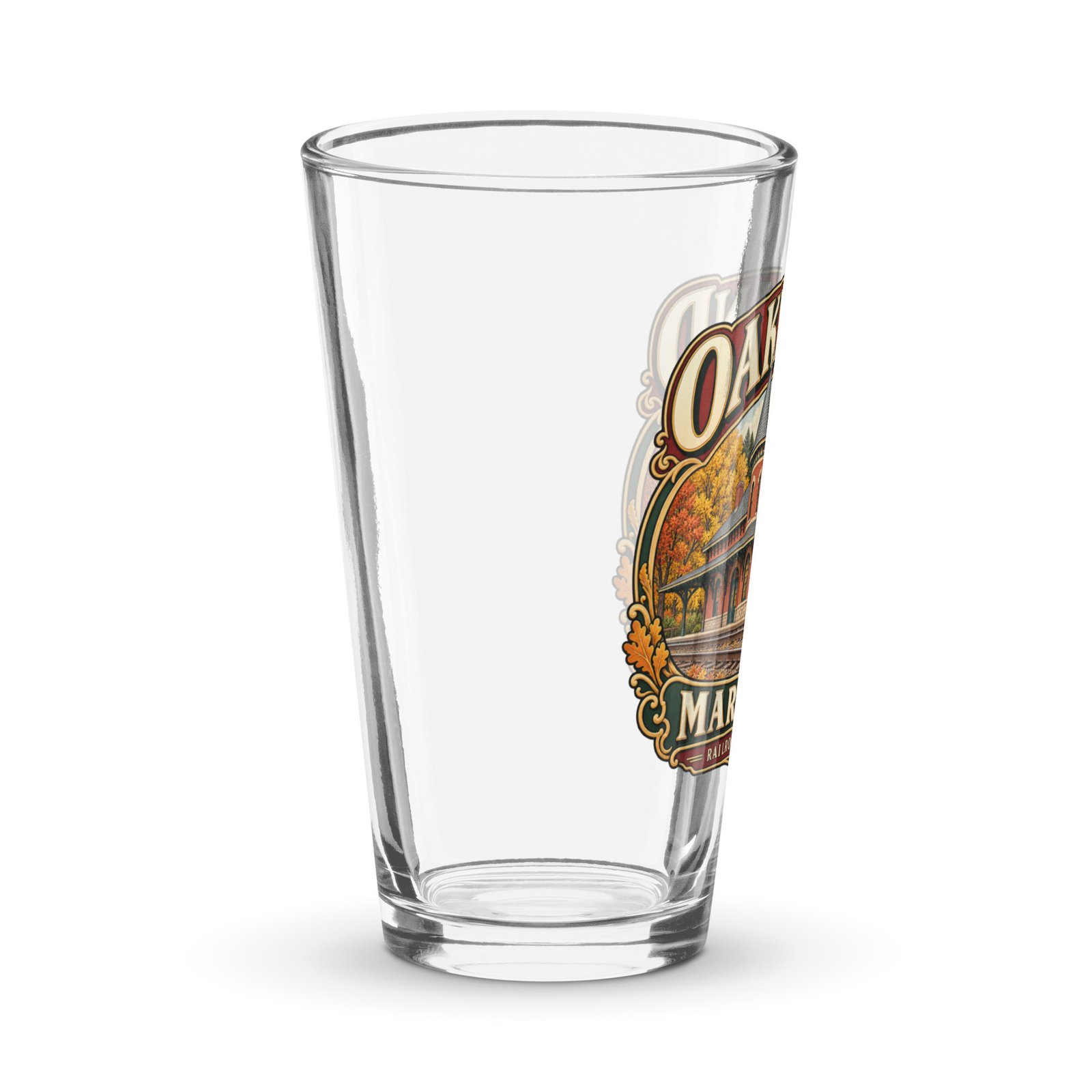 Oakland Maryland Railroad Heritage Beer Glass, 16 oz - Image 3