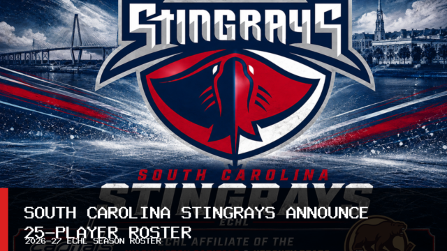 South Carolina Stingrays Announce 25-Player Roster Ahead of 2026-27 ECHL Season