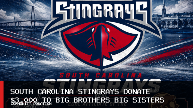 South Carolina Stingrays Donate $3,000 to Big Brothers Big Sisters of the Lowcountry