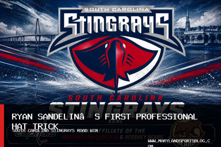 South Carolina Stingrays Men’s Ice Hockey: Ryan Sandelin Records First Professional Hat Trick in 5-0 Win featured image