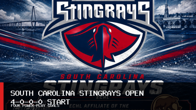 South Carolina Stingrays Open 4-0-0-0 Start With 5-3 Win Over Orlando Solar Bears