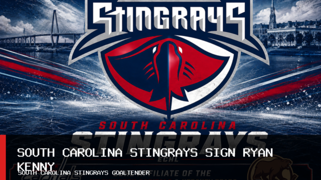 South Carolina Stingrays Sign Goaltender Ryan Kenny After .929 SPHL Rookie Save Percentage