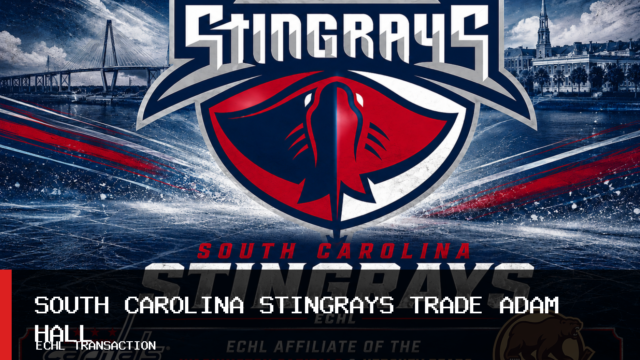 South Carolina Stingrays Trade Forward Adam Hall to Idaho Steelheads for Cash Considerations
