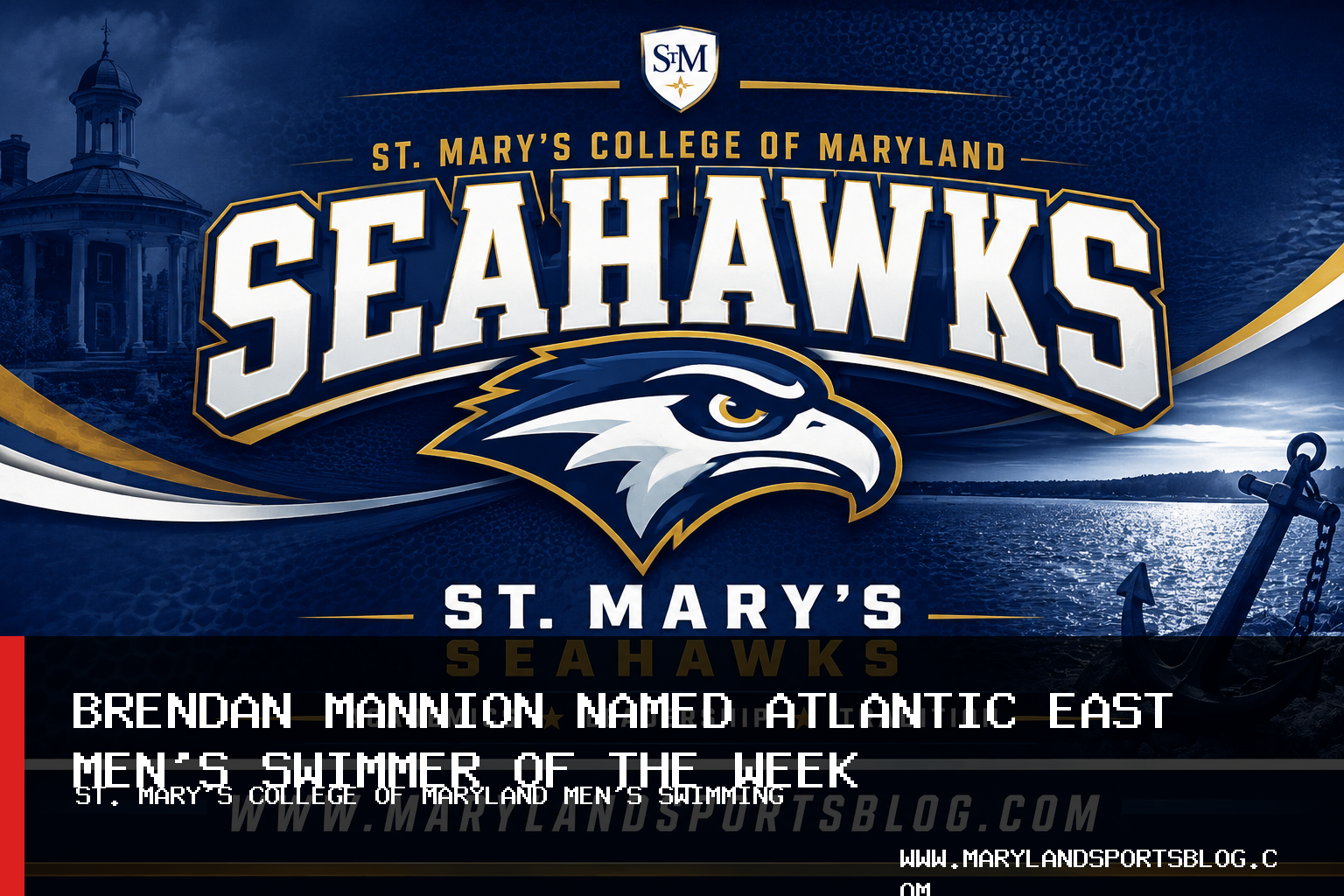St. Mary's College of Maryland Men's Swimming's Brendan Mannion Named Atlantic East Men's Swimmer of the Week featured image