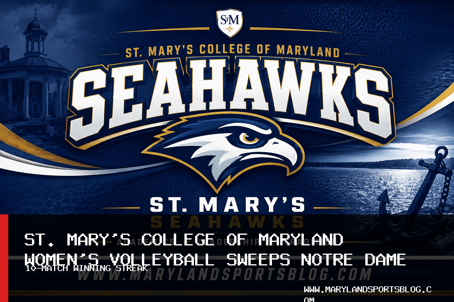 St. Mary's College of Maryland Women's Volleyball Sweeps Notre Dame (Md.), Extends Win Streak to 10 featured image