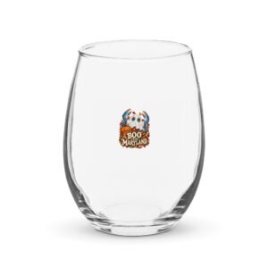 Maryland Halloween Boo From Maryland Ghost Crab Stemless Wine Glass 15 oz