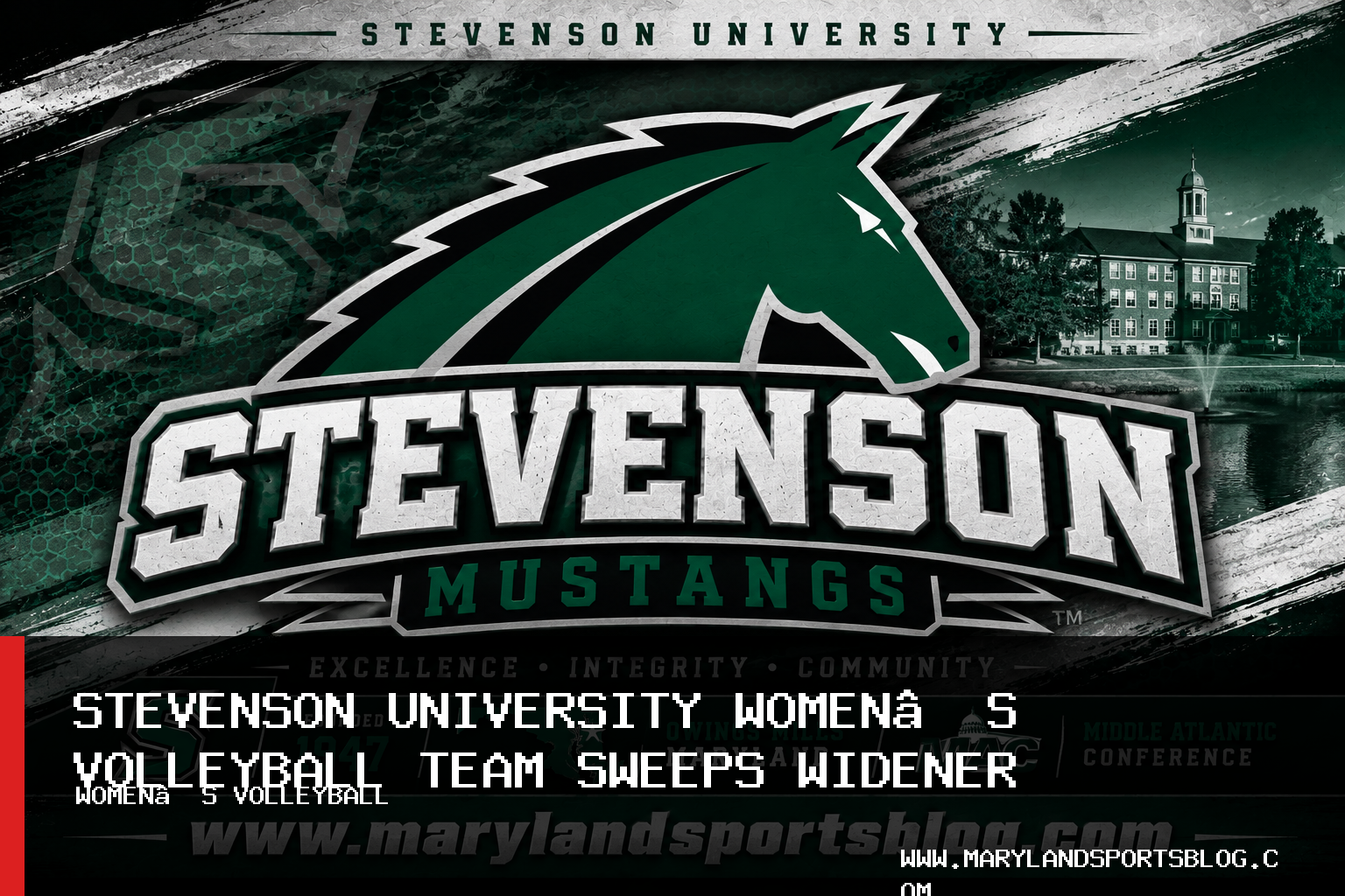 Stevenson University Women’s Volleyball Team Sweeps Widener as Rachel Lenz Records 16 Kills featured image