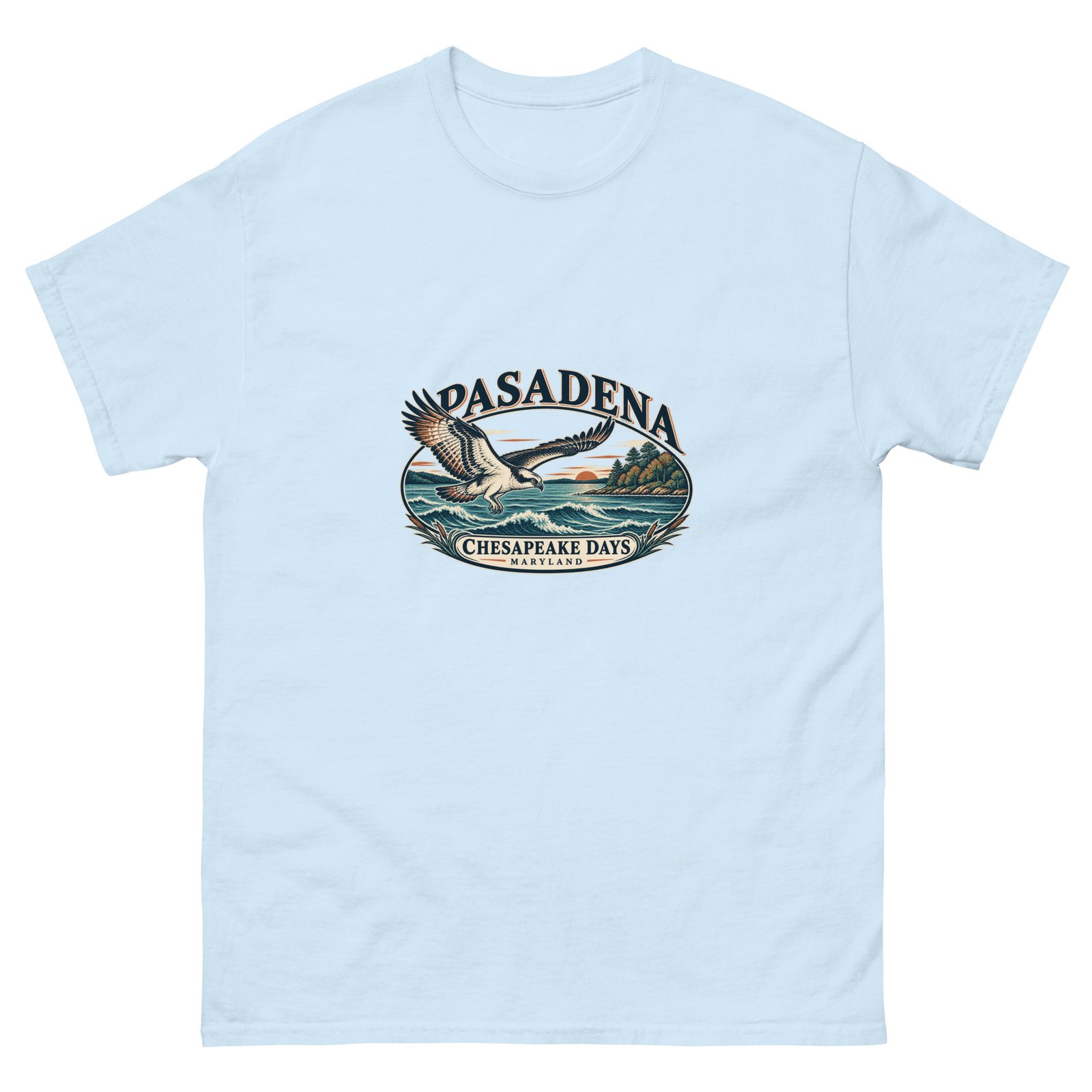Pasadena Maryland Chesapeake Days Osprey Unisex T-Shirt - Image 3