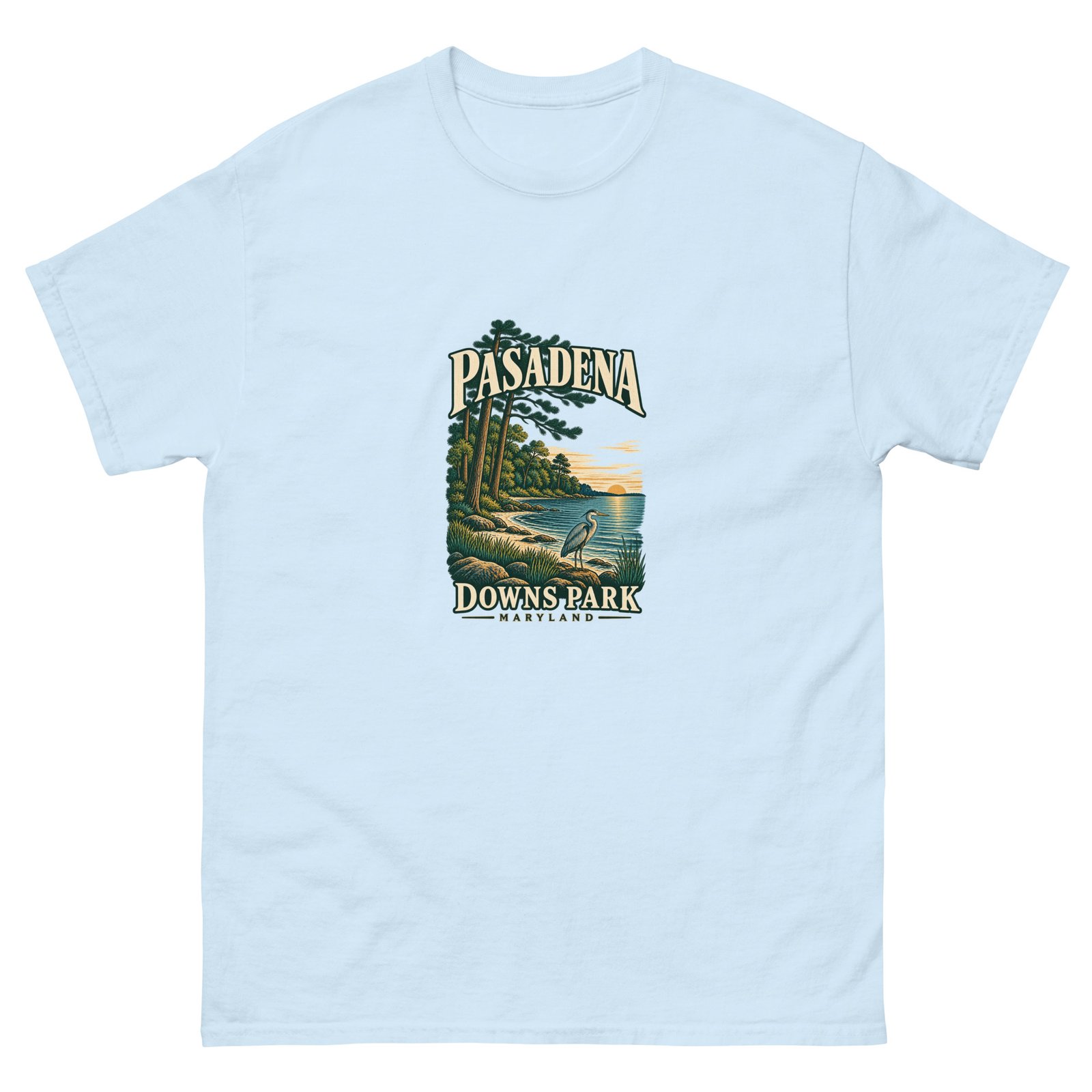 Pasadena Maryland Downs Park Shoreline Unisex T-Shirt - Image 3