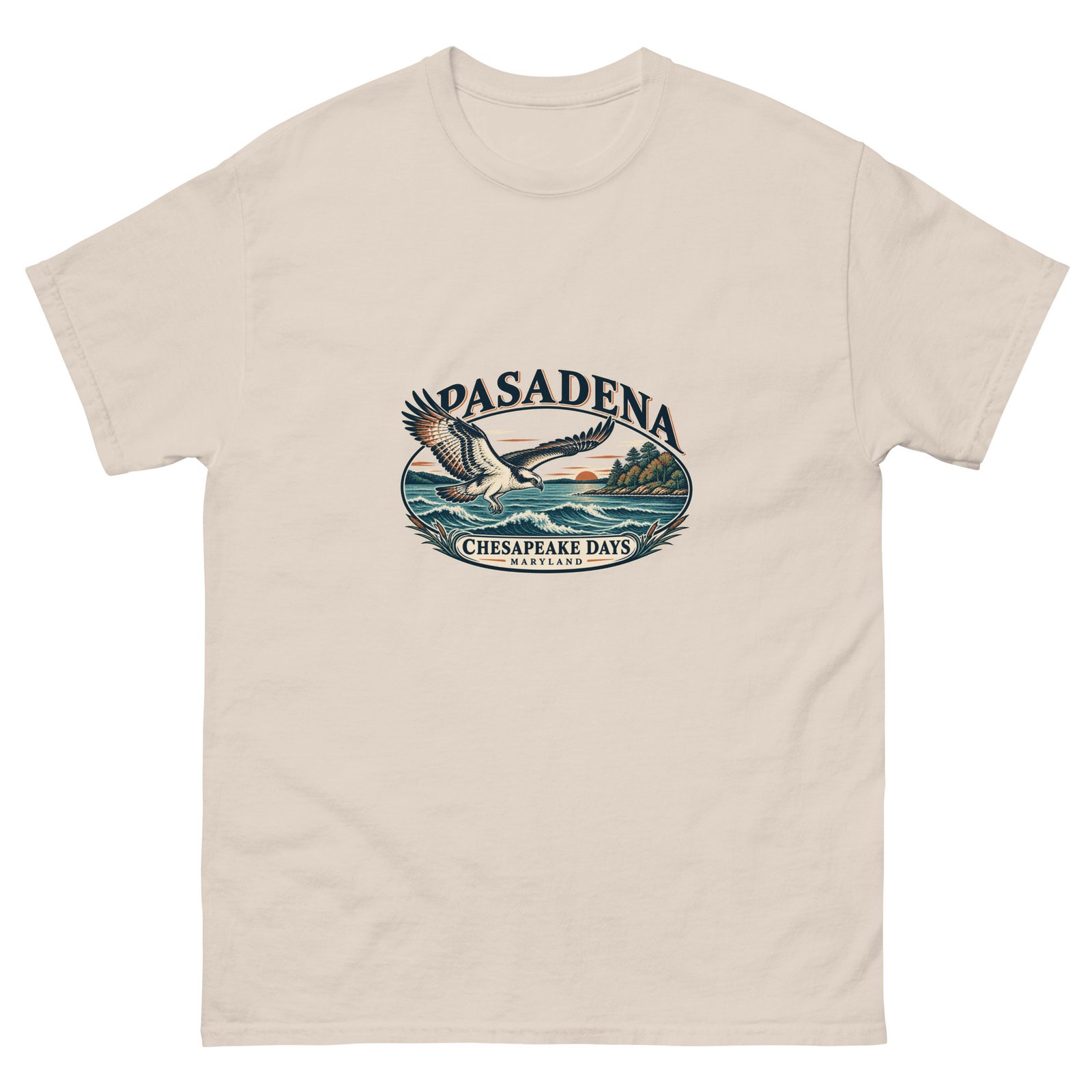 Pasadena Maryland Chesapeake Days Osprey Unisex T-Shirt - Image 2