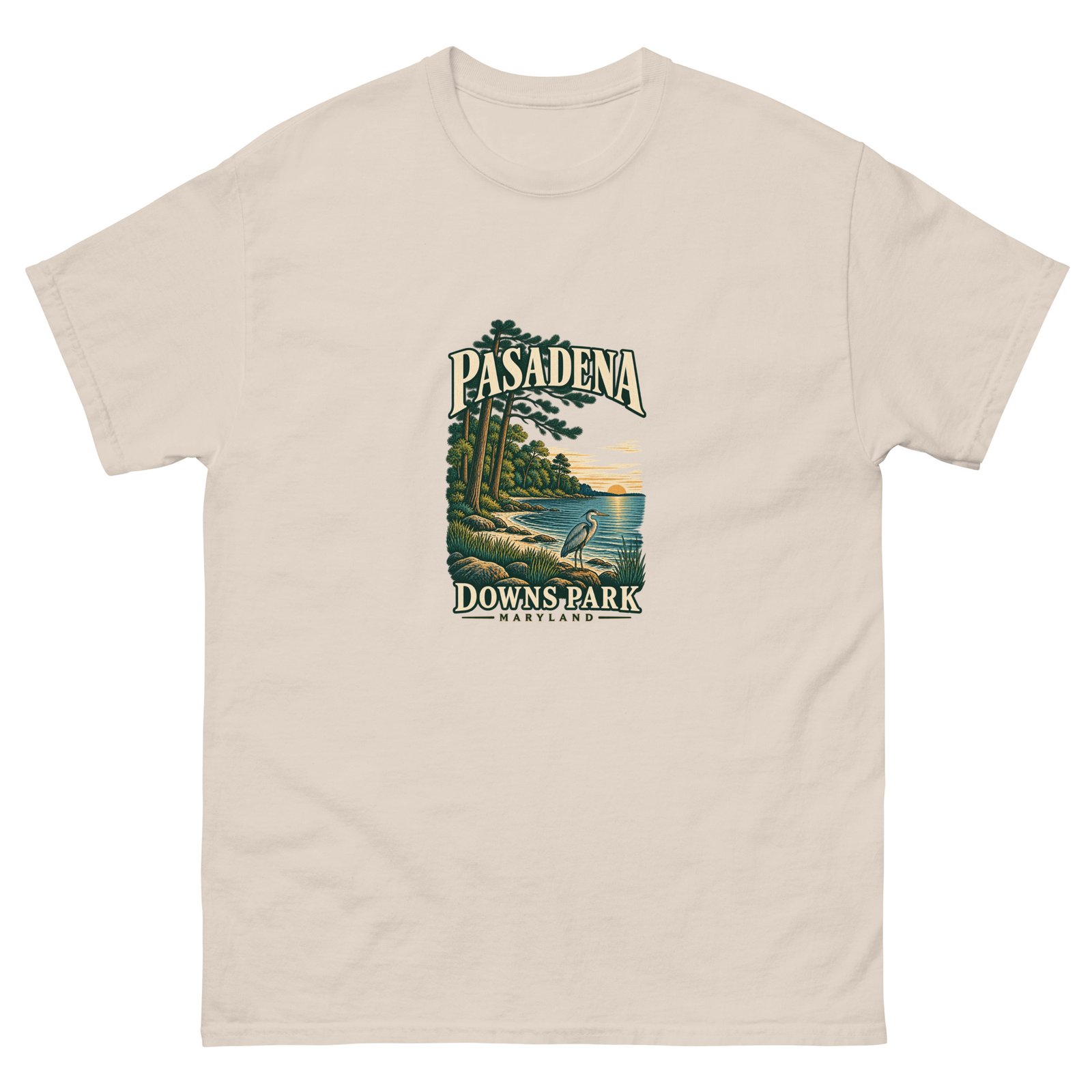 Pasadena Maryland Downs Park Shoreline Unisex T-Shirt - Image 2