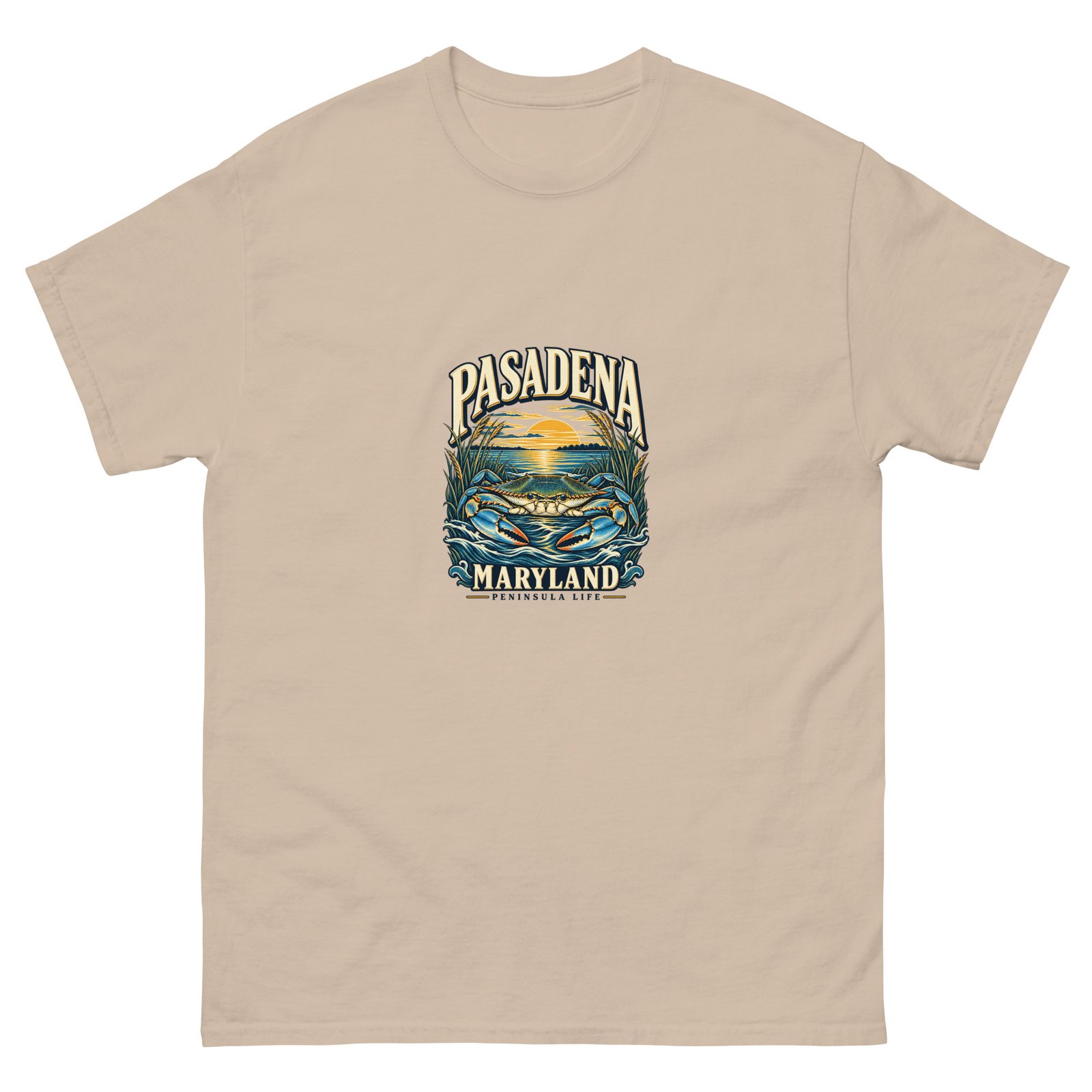 Pasadena Maryland Peninsula Life Blue Crab Unisex T-Shirt