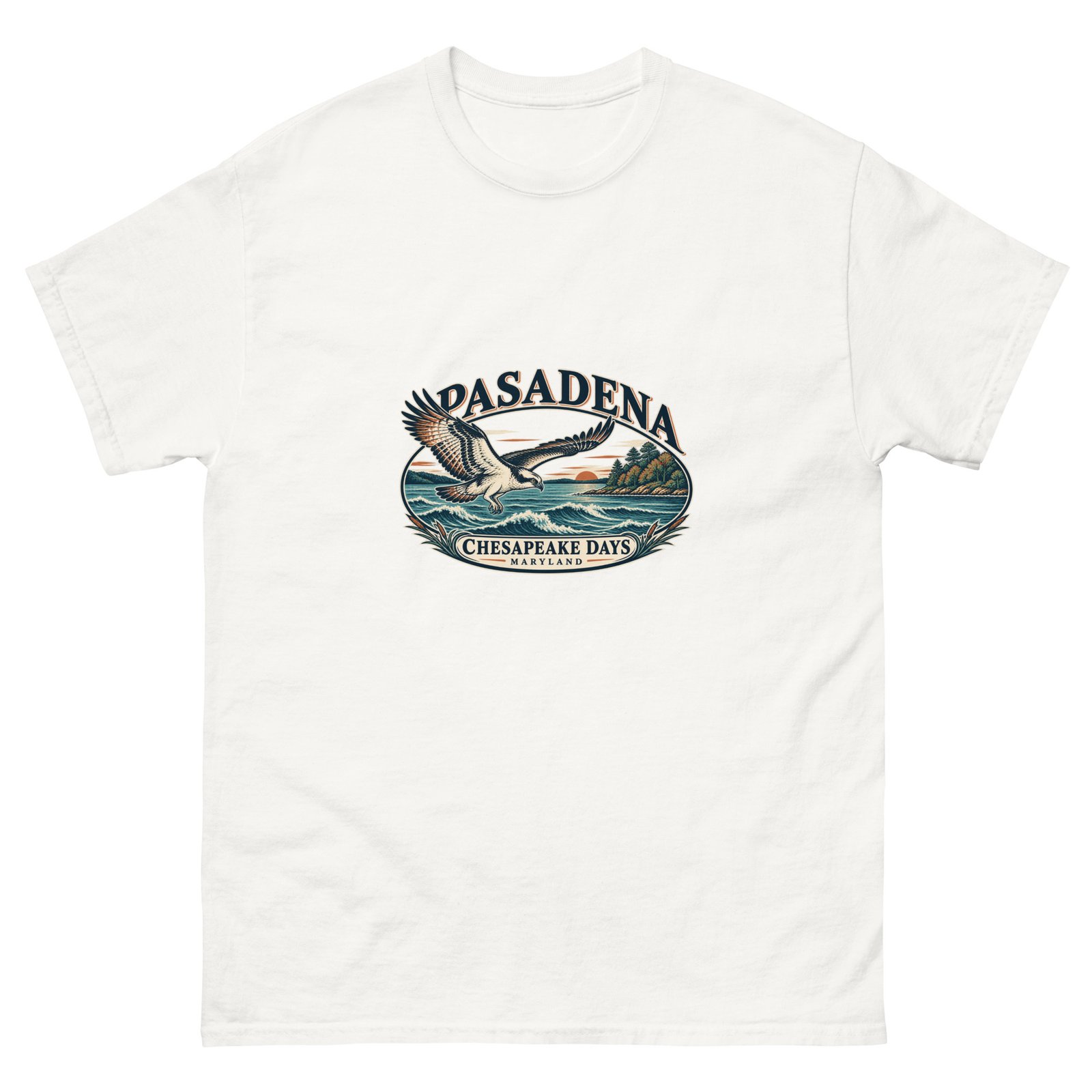 Pasadena Maryland Chesapeake Days Osprey Unisex T-Shirt - Image 4