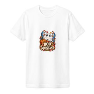 Maryland Halloween Boo From Maryland Ghost Crab Fine Jersey T-Shirt