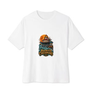 Maryland Halloween Haunted Chesapeake Lighthouse Oversized Boxy Tee