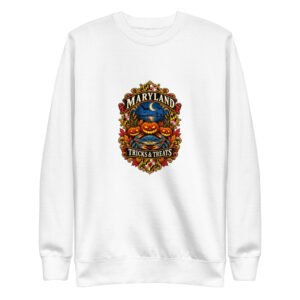 Maryland Halloween Tricks and Treats Pumpkin Crab Sweatshirt