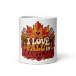 New in the MSB Team Store: I Love Fall in Maryland Leaf Heart Coffee Mug, 11 oz