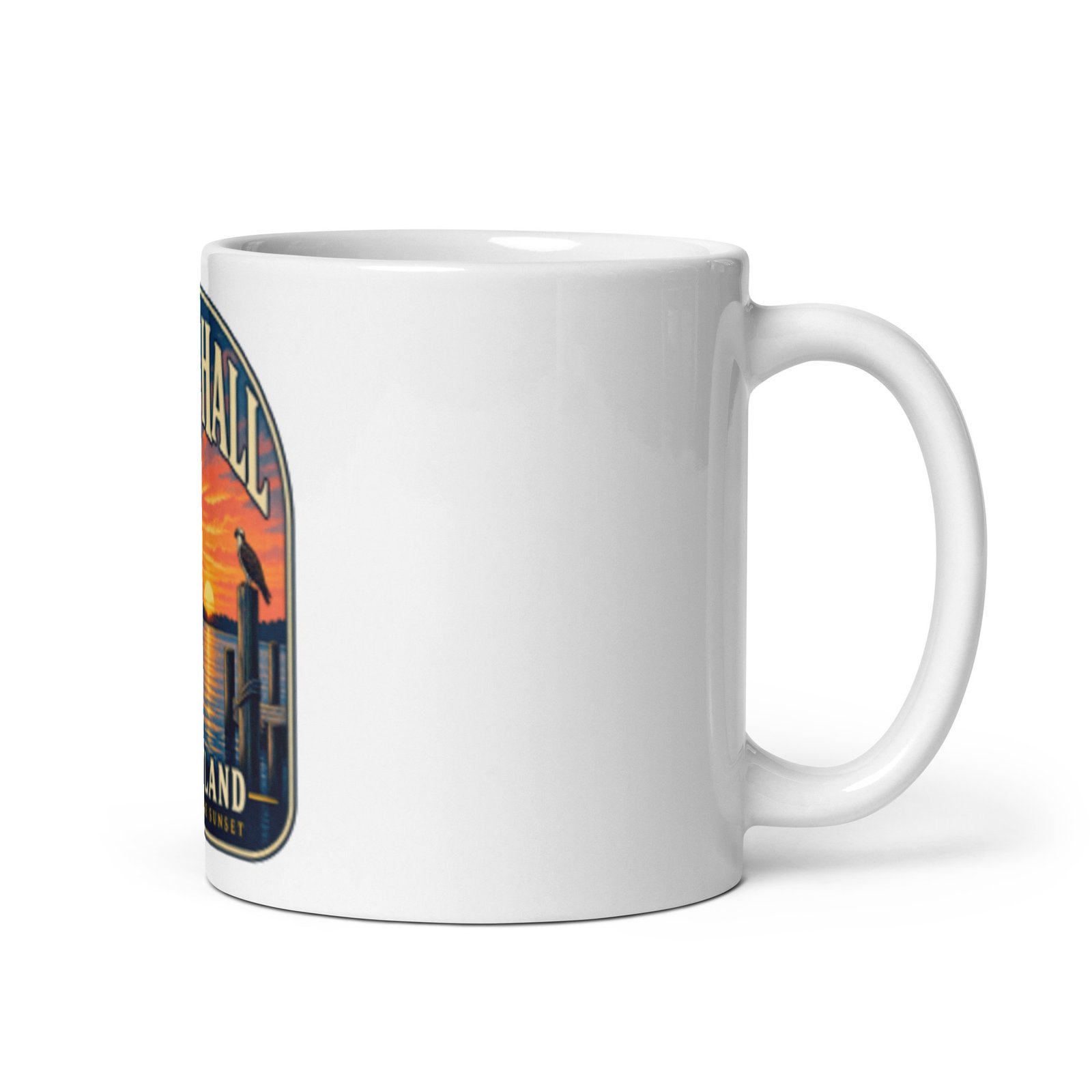 Rock Hall Maryland Stay for the Sunset Sailboat Coffee Mug 11 oz - Image 3