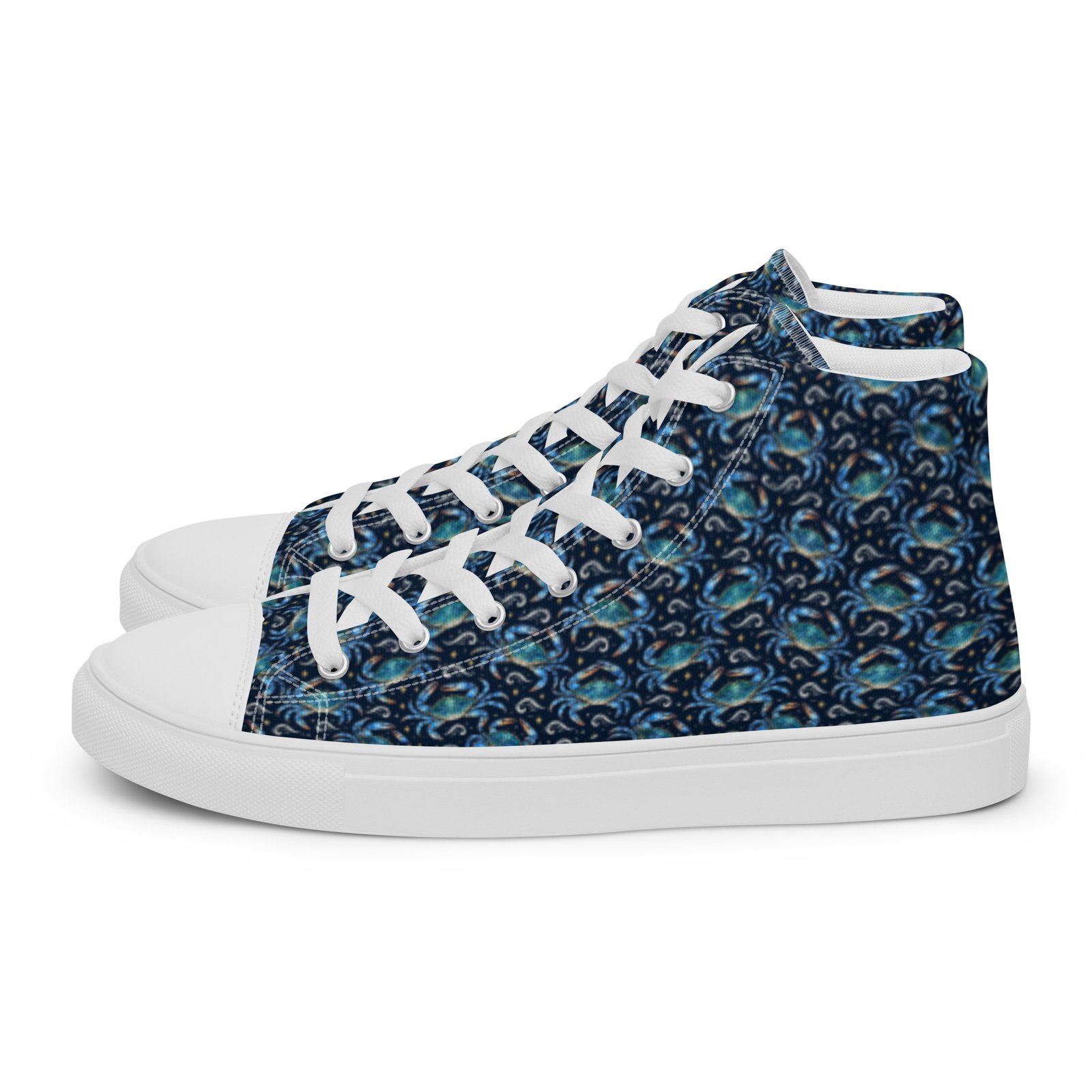 Maryland Blue Crab Women’s High Top Canvas Shoes | Chesapeake Midnight - Image 2