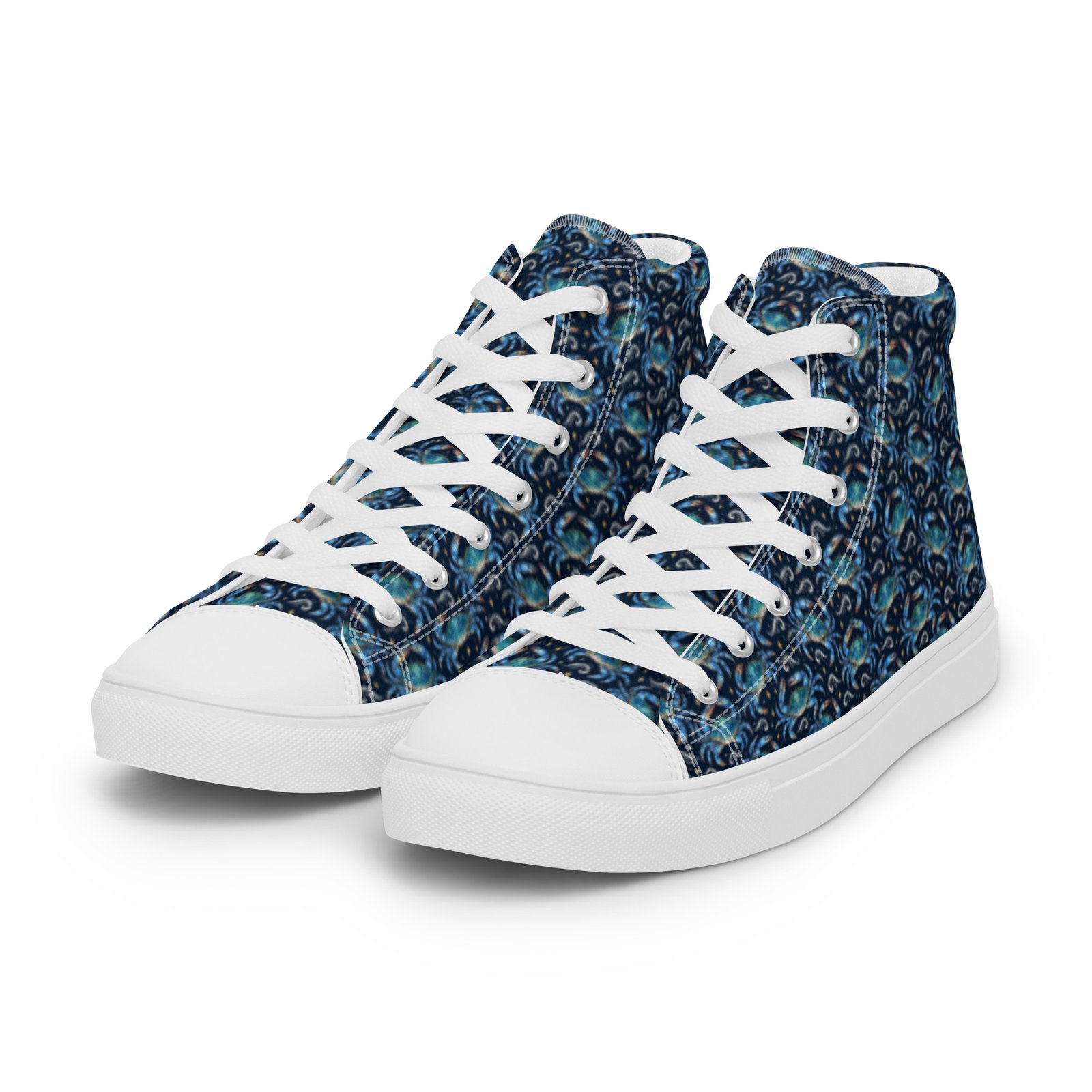 Maryland Blue Crab Women’s High Top Canvas Shoes | Chesapeake Midnight - Image 4