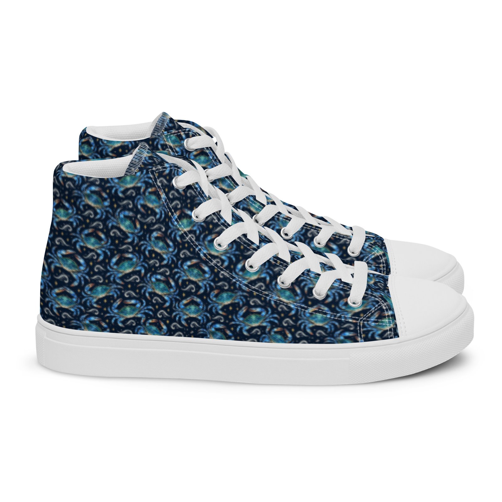 Maryland Blue Crab Women’s High Top Canvas Shoes | Chesapeake Midnight - Image 7