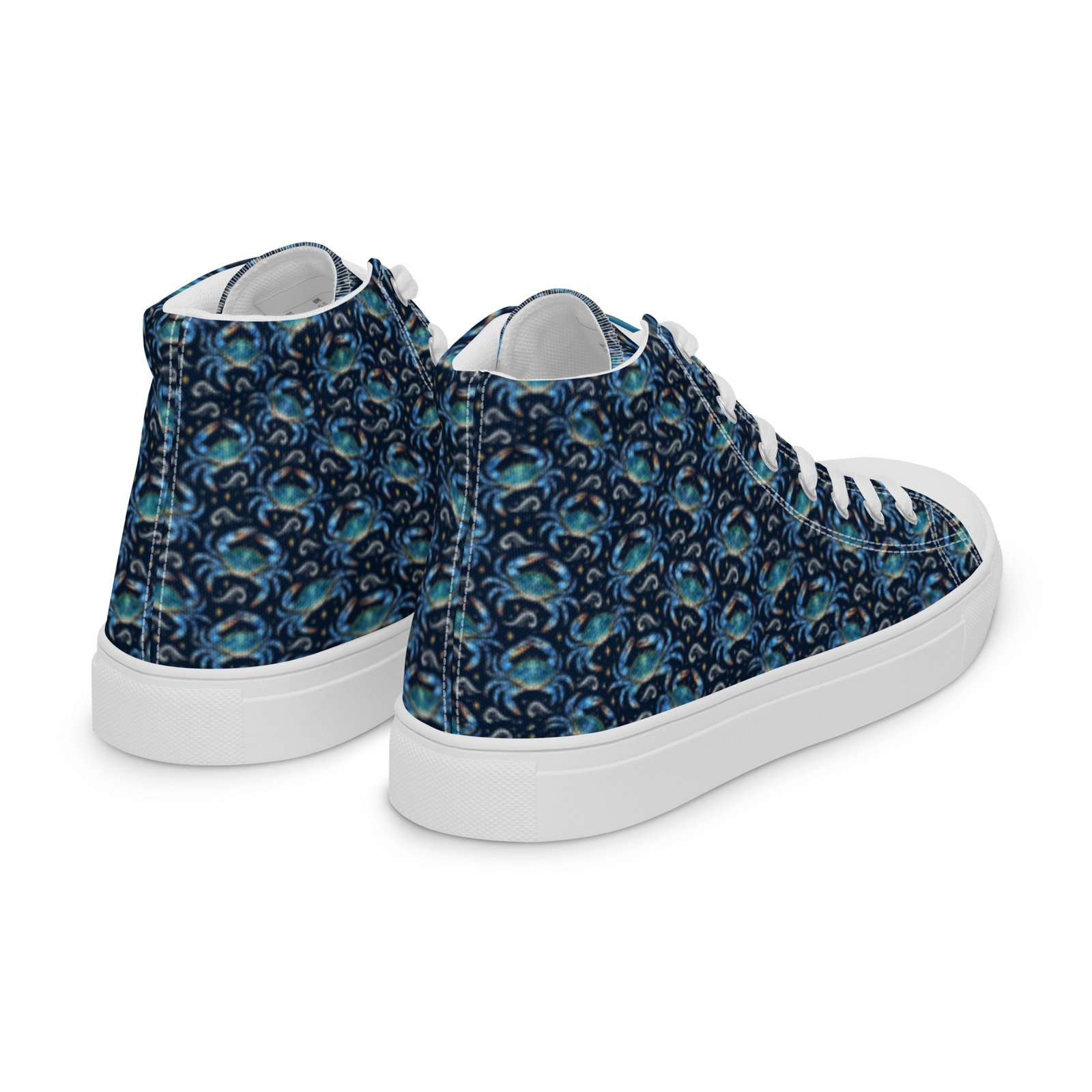 Maryland Blue Crab Women’s High Top Canvas Shoes | Chesapeake Midnight - Image 8