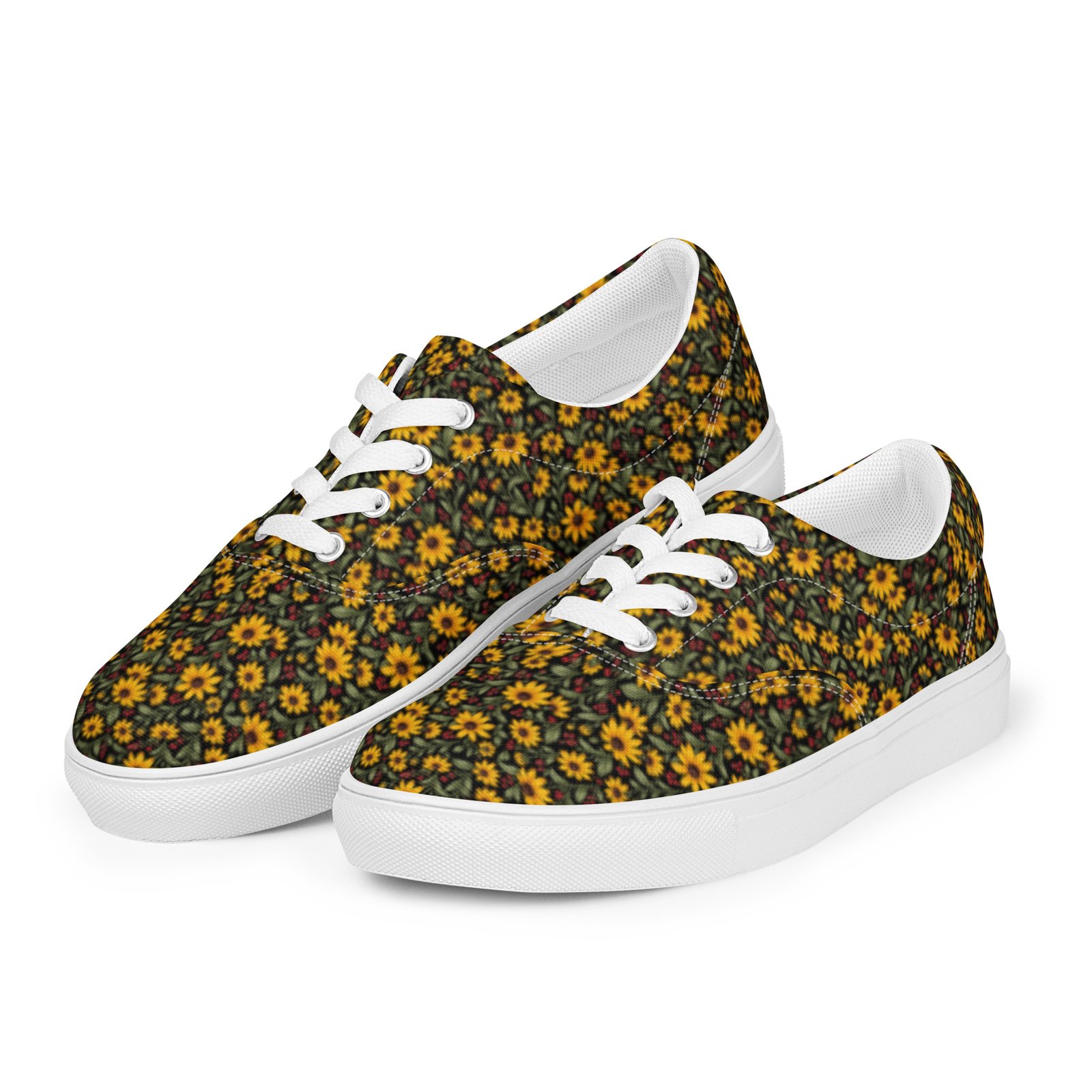Maryland Black-Eyed Susan Women’s Lace-Up Canvas Shoes | Golden Bloom - Image 5