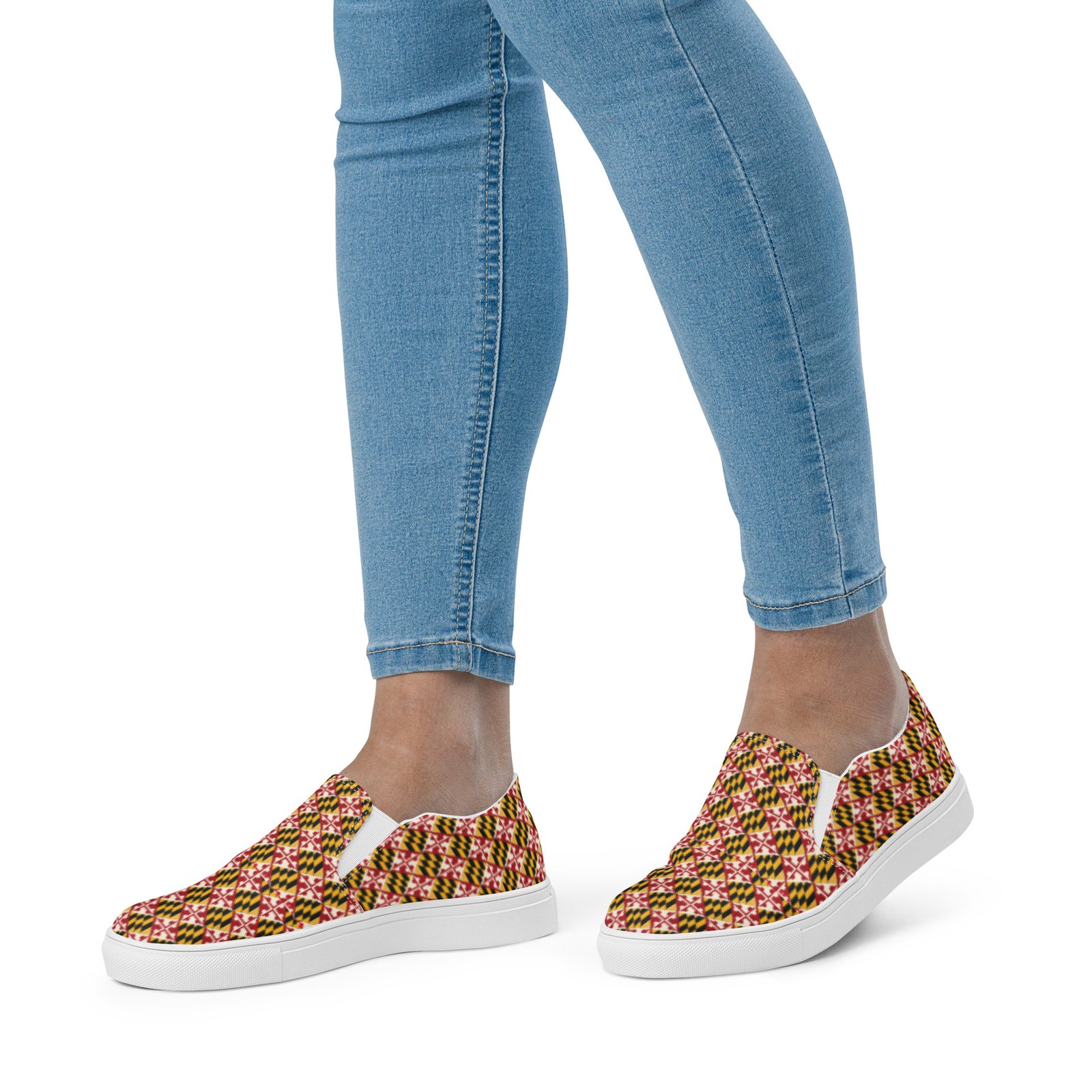 New in the MSB Team Store: Maryland Flag Remix Women’s Slip-On Canvas Shoes