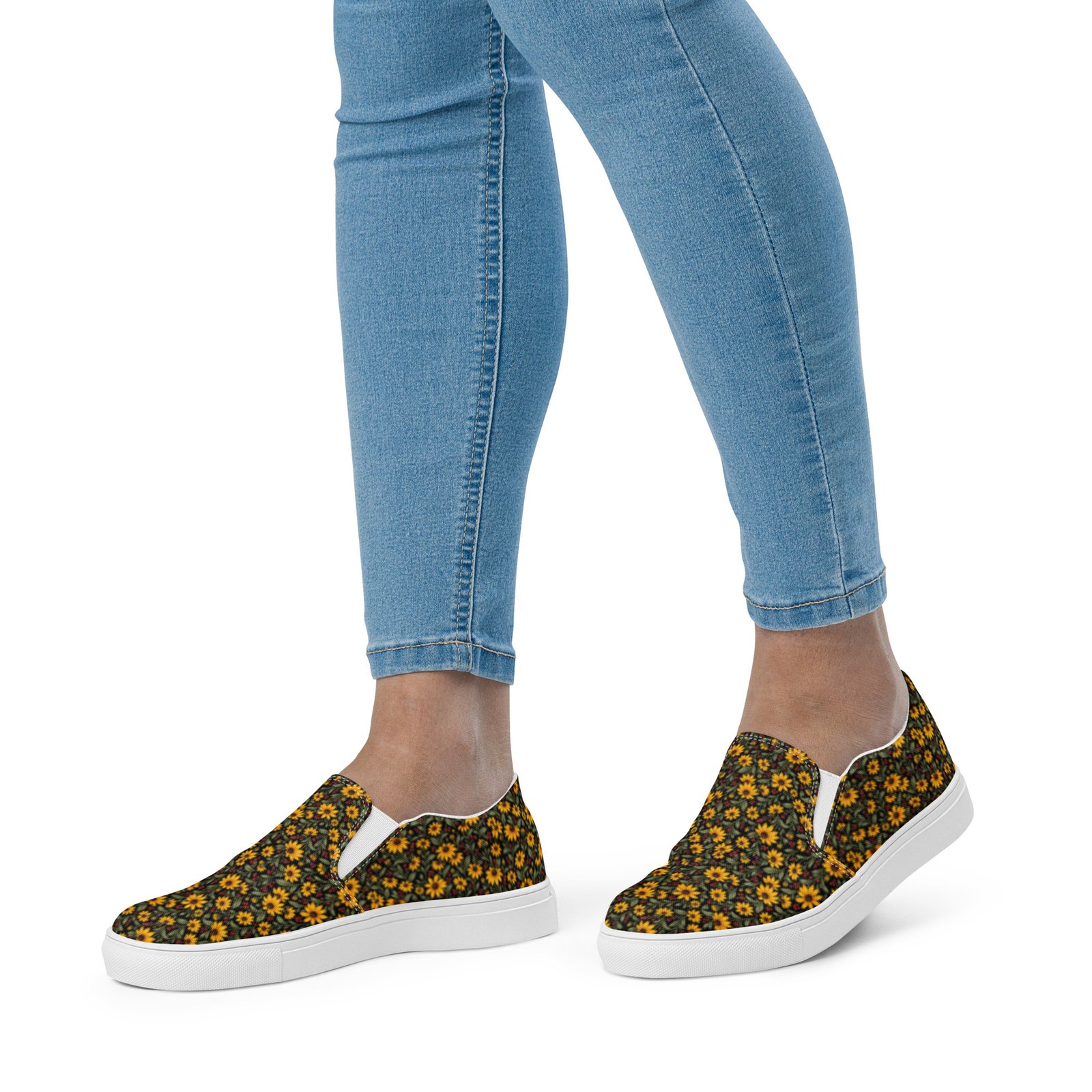 New in the MSB Team Store: Maryland Black-Eyed Susan Women’s Slip-On Canvas Shoes | Golden Bloom